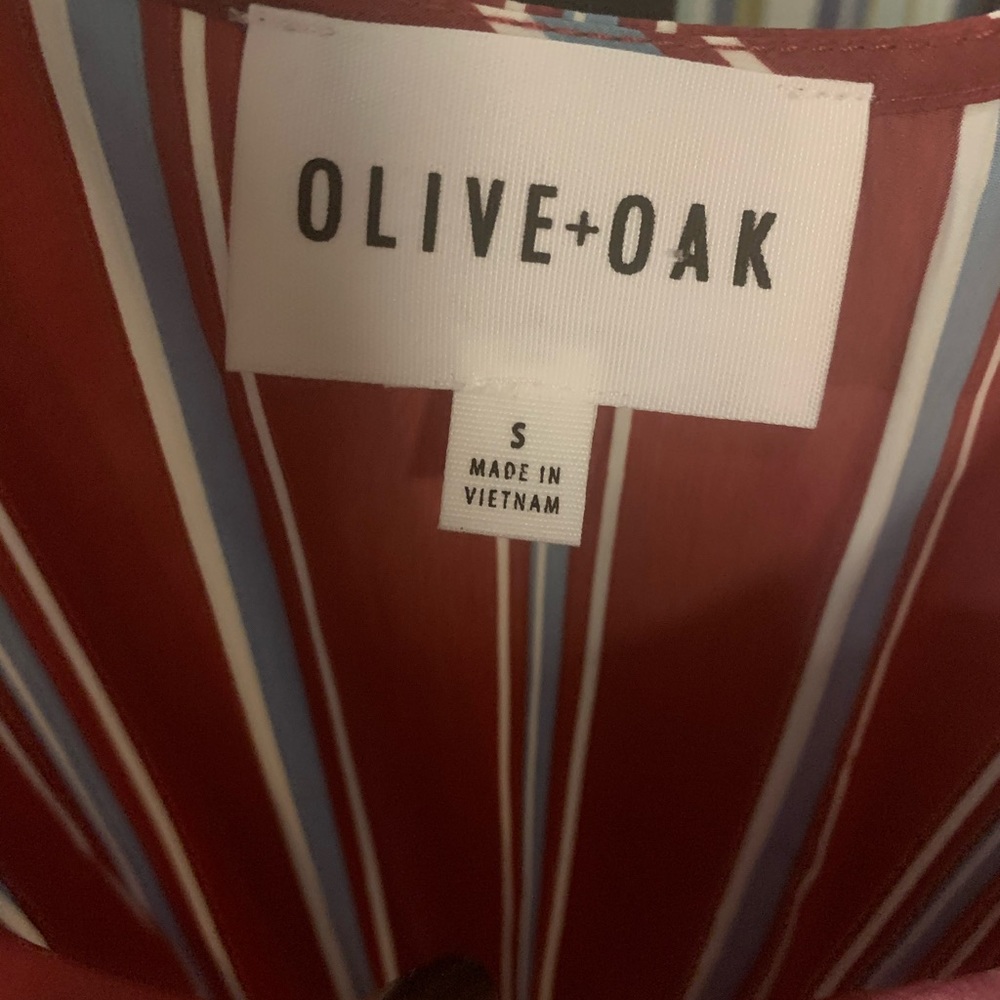 Lightweight Soft Red/white/blue Striped mini dress - Picture 3 of 3